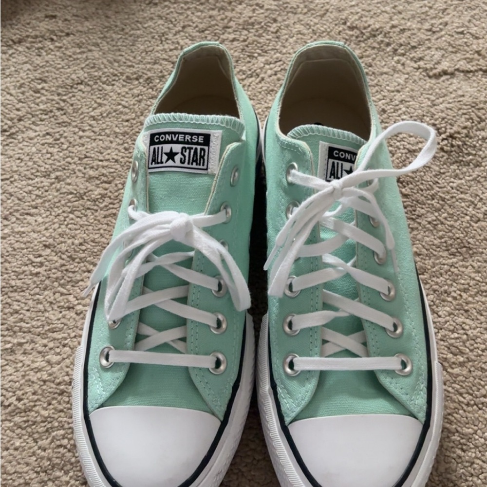 Converse Mint Green Low Top Sneakers